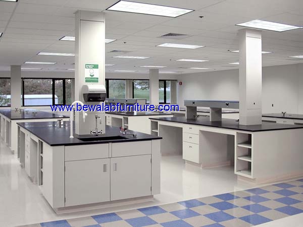 All steel lab counter