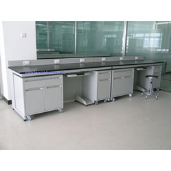 All steel lab side bench